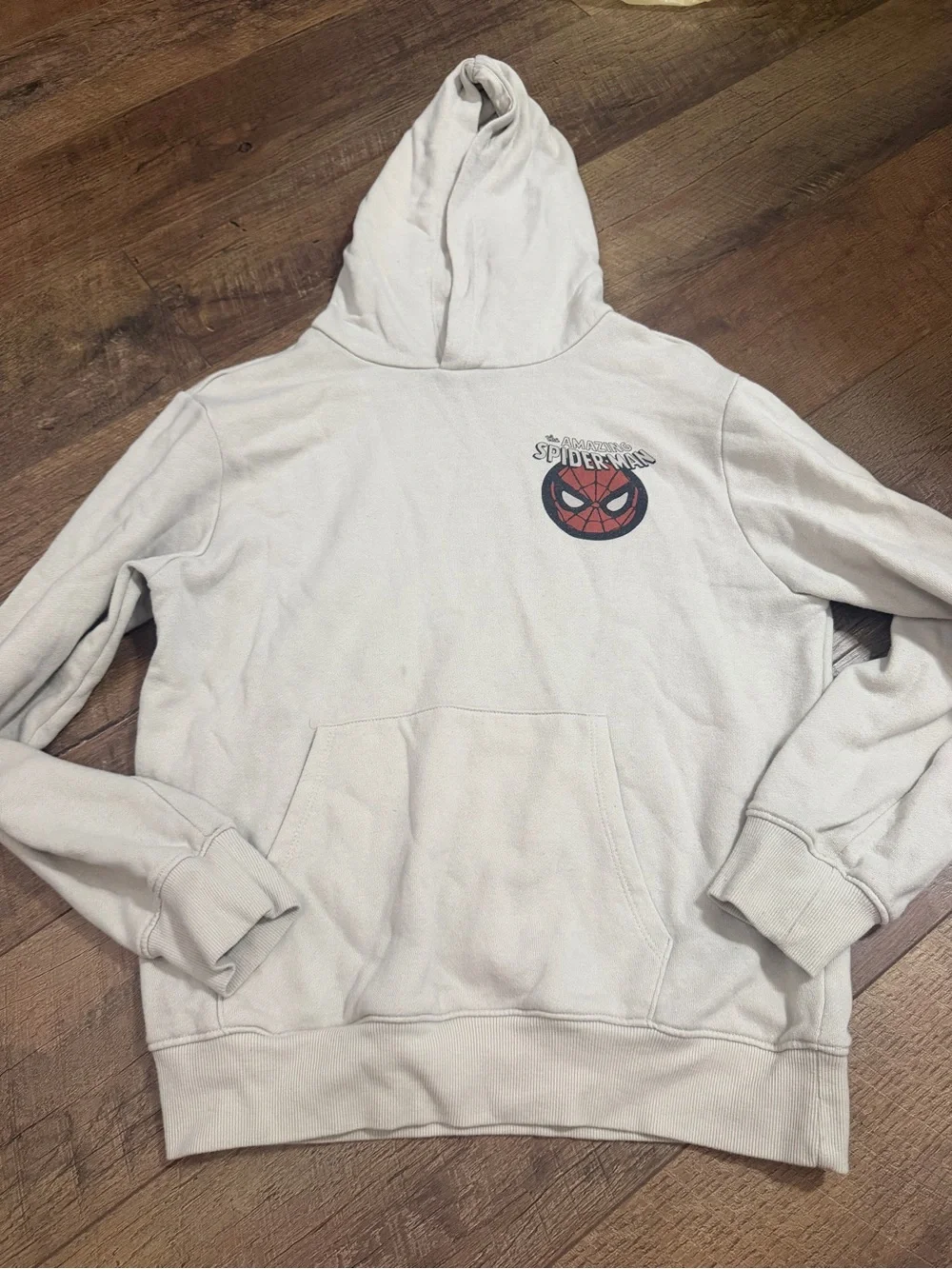 Marvel kids Crewneck Hoodie in Light Gray with Spider-Man Chest Graphic